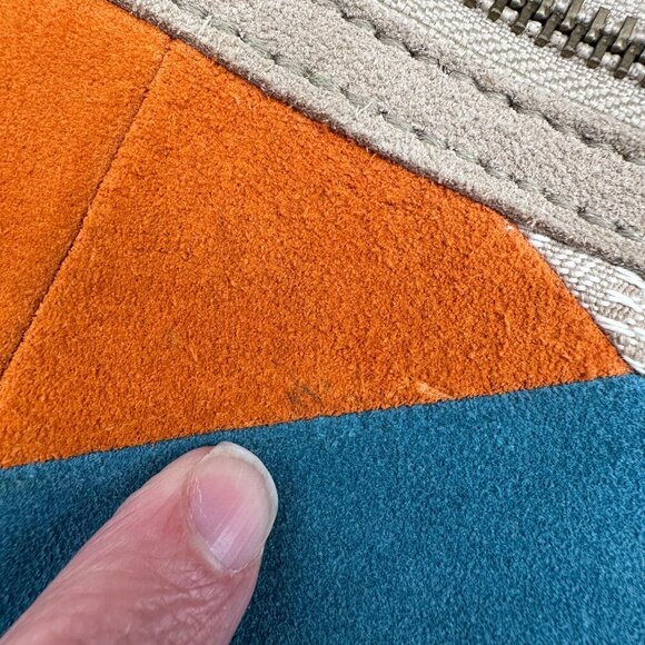 Fossil Patchwork Crossbody Purse Coin Pouch Wallet Vintage 90s Y2K Boho Leather - Picture 6 of 13